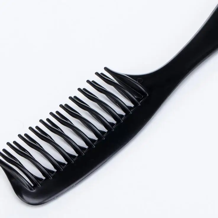 Вставка Afro Hair pick гребень широкий гребень для волос Зубы Волосы Вилка щетка для вьющихся волос пластик высокое и низкое снаряжение гребень Инструменты для укладки волос