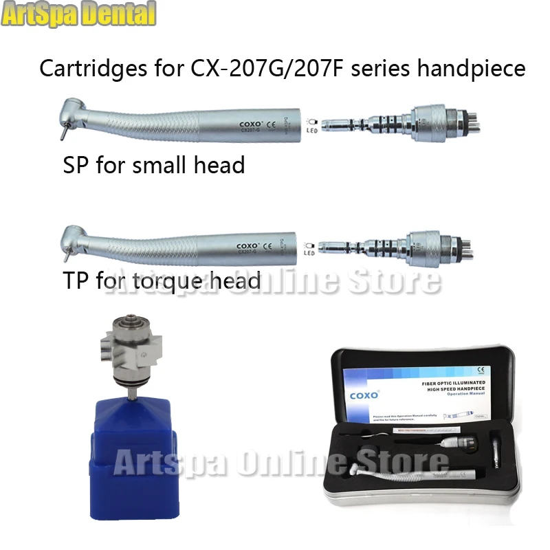 COXO Cartridges for CX-207G/207F Series Dental Handpiece with Ceramic Bearing COXO Cartridges for CX-207G/207F Series Dental Handpiece with Ceramic Bearing