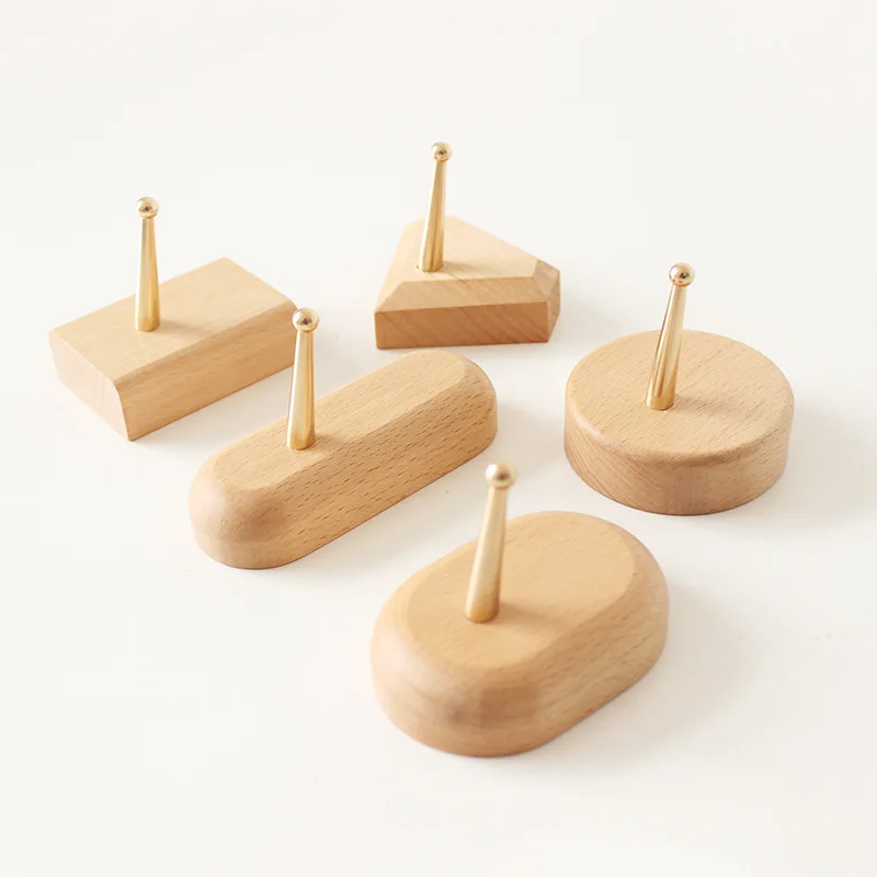 

Baffect Creative Wood Brass Hanging Cloth Hooks Wall-mounted Storage Hooks Key Hat Bag Bedroom Clothing Hooks Home Decor