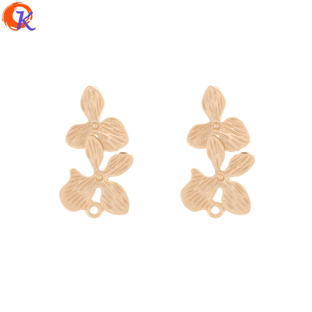 

Cordial Design 50Pcs 14*27MM Jewelry Making/Earring Connector/Matte Gold/Flower Shape/DIY Accessories/Hand Made/Earring Findings