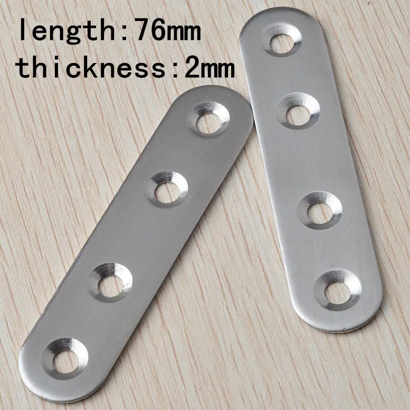 76MM Stainless steel furniture connector fastener Straight bar Corner Linear bars Assembling
