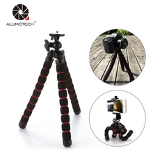 ALUMOTECH Universal Metal EVA Foam Octopus Tripod 1 4 Connector For Car Phone Gopro Nikon Fuji