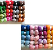 WFPFBEC DIY 70 S чесаная шерсть мериносовая шерсть для валяния Шерсть-ровинг волокна синий наборы 5 г/пакет 40 цветов