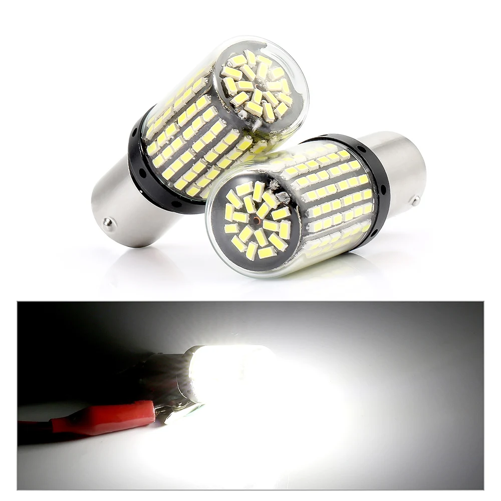 p21w 1 шт светодиодный лампы 3014 144smd CanBus 1156 BA15S BAU15S P21W поворотник лампочка ошибок нет