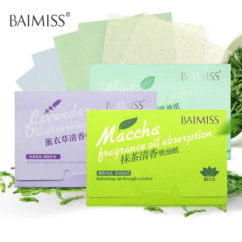 BAIMISS Facial Absorbent Paper Oil Absorbing Sheets Deep Cleanser Black Head Remover Acne Treatment Beauty Products 3PCS