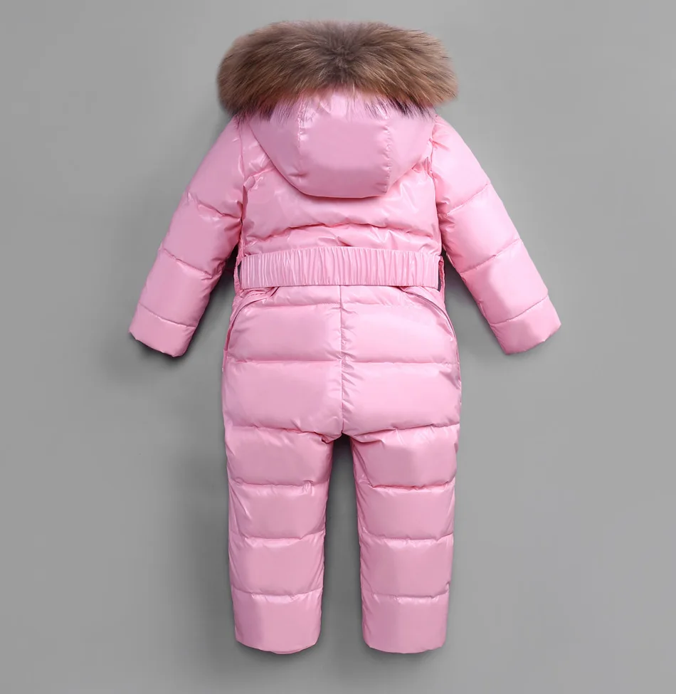 Baby Rompers New Baby Jumpsuits Boys Girls Winter Overalls Rompers Kids Snowsuit Duck Down Children Jumpsuit Hooeded Rompers