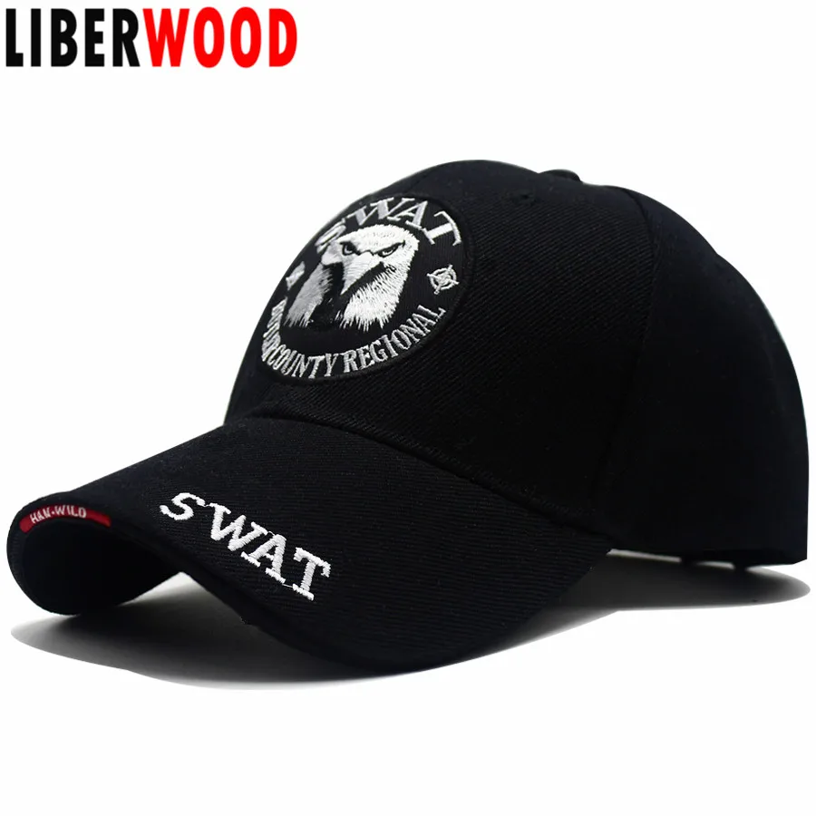 LIBERWOOD US SWAT Мужская бейсболка с вышивкой уличная Кепка SWAT тактическая бейсболка Регулируемая Кепка Gorras Planas Man