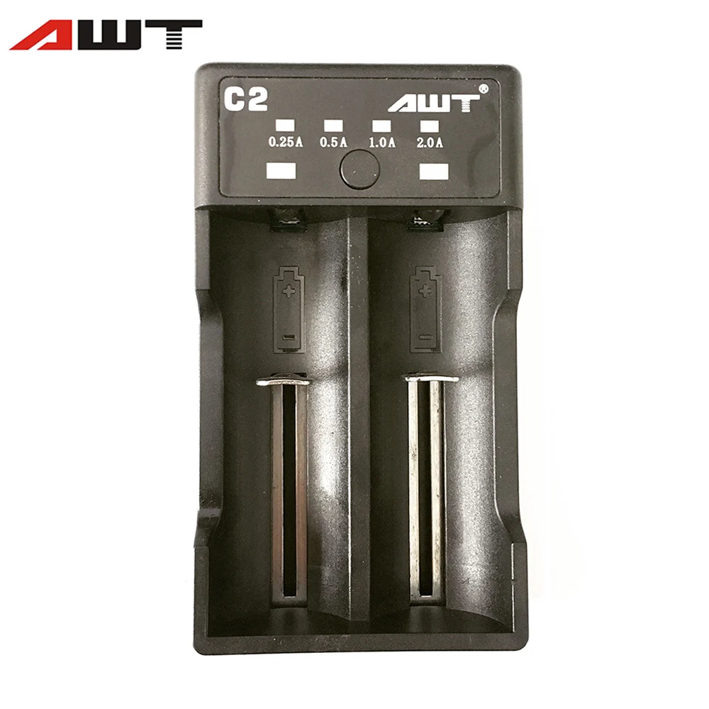 

AWT C2 Battery Charger 2 Slots for 18650 26650 18350 21700 for Liitokala SMOK Vaporesso Eleaf iStick Pico VOOPOO Battery W010