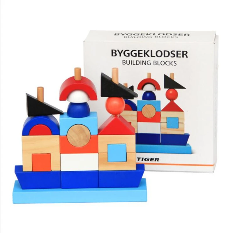 

Designer Creative DIY Wooden Buildings Building Blocks Pirate Ship Educational Toys Wooden Puzzle Gift For Kids Children