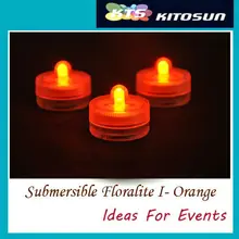 С фабрики 100 шт/партия фиолетовый цвет непроницаемый подводный светодиодный свет свечи для украшения свадебного стола