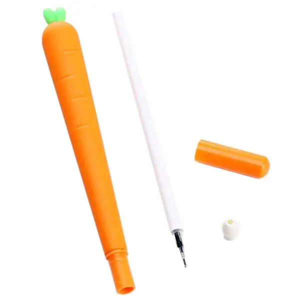 Горячая-12 пакет морковь гелевая чернильная ручка мягкая роллербол ручка Новинка милая для офиса школы