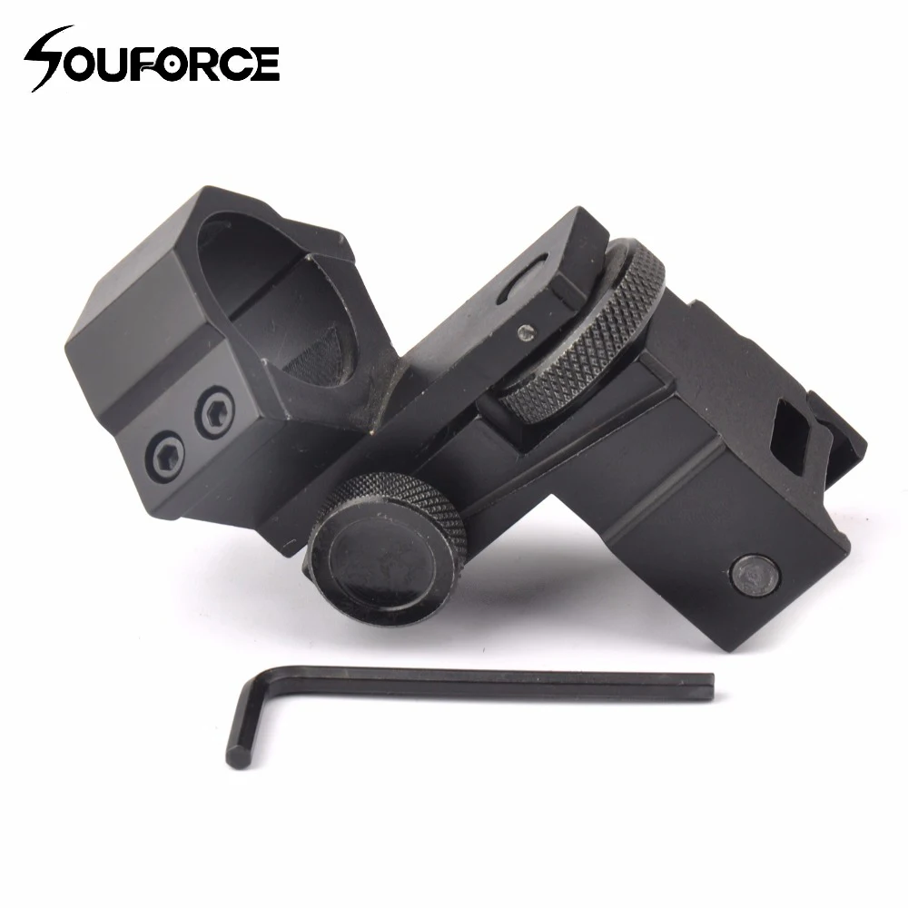 

25.4mm Mount Ring with Adjustable Elevation Windage Fit 20mm Rail System for Tactical Laser Sight Flashlight Rifle Scope Hunting