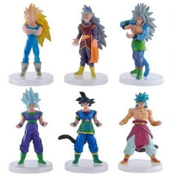 

Dragon Ball 1 SET-6 PCS Pvc Super Saiyan Son Goku Son Gohan VEGETA Broli Action Figure Model Toy Diy Display Toy Birthday Gift
