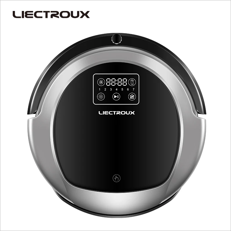 

LIECTROUX Robotic Vacuum Cleaner B6009, 2D Map & Gyroscope Navigation,with Memory,Low Repetition,Virtual Blocker,UV Lamp,Wet Mop