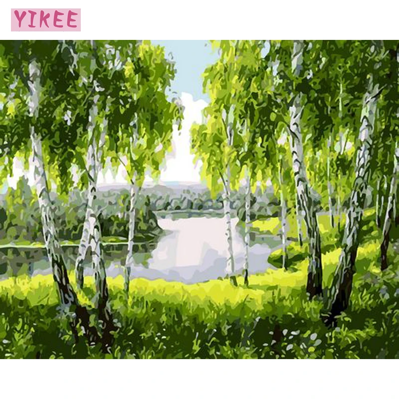 

digital oil painting,canvas decoration,painting by numbers trees,decoration for living room