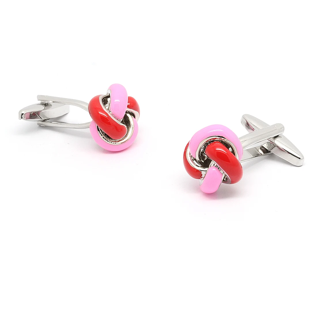 Beour Red And Pink Knot Cufflinks For Mens Fashion Brand Cufflink