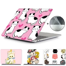 Чехол для ноутбука с милым котом для Apple MacBook Touch ID A1932, Air Pro retina 11 12 13 15 для mac book Pro 13,3 Touch Bar+ чехол для клавиатуры