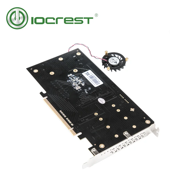  IOCREST dual M.2 NVMe puertos PCIe 30x16 bifurcación riser controlador en apoyo de la no-bifurcació