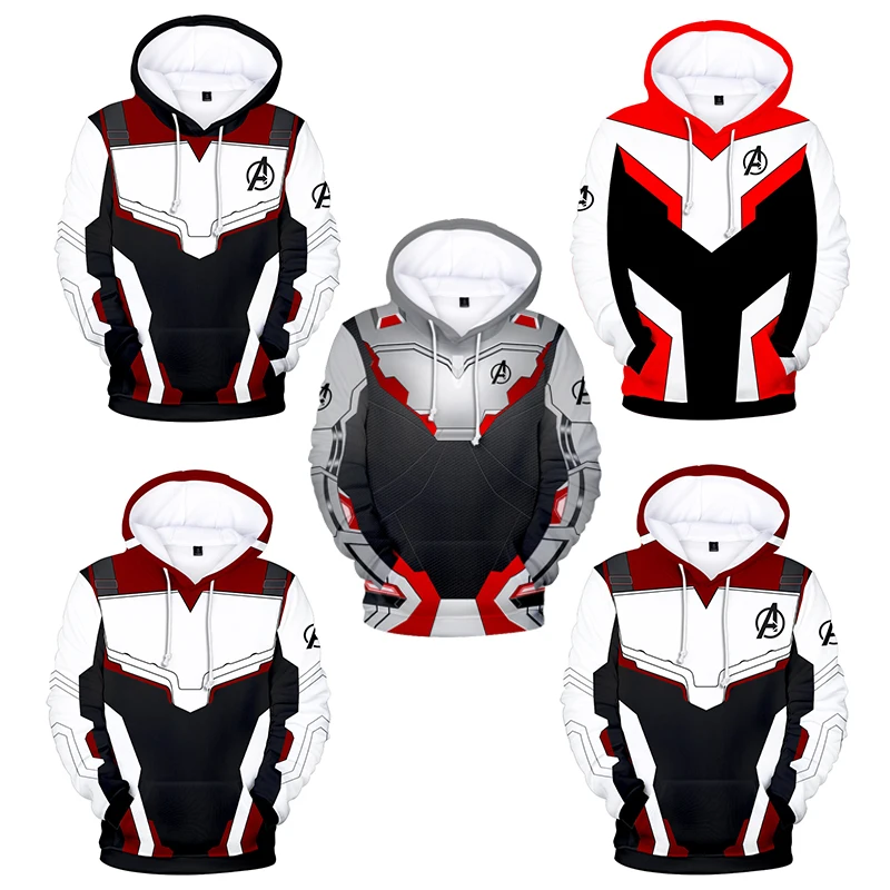 Avengers Endgame Quantum Reich Hoodie Coat Sweatshirts 3D Jacket Pullovers Iron Man Captain America Hoodie Sweater Kids&Adult