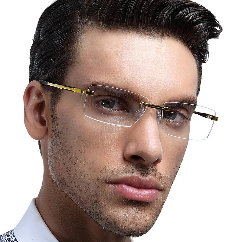Pure font b Titanium b font Prescription font b Eyeglasses b font Brand Men s Fashion