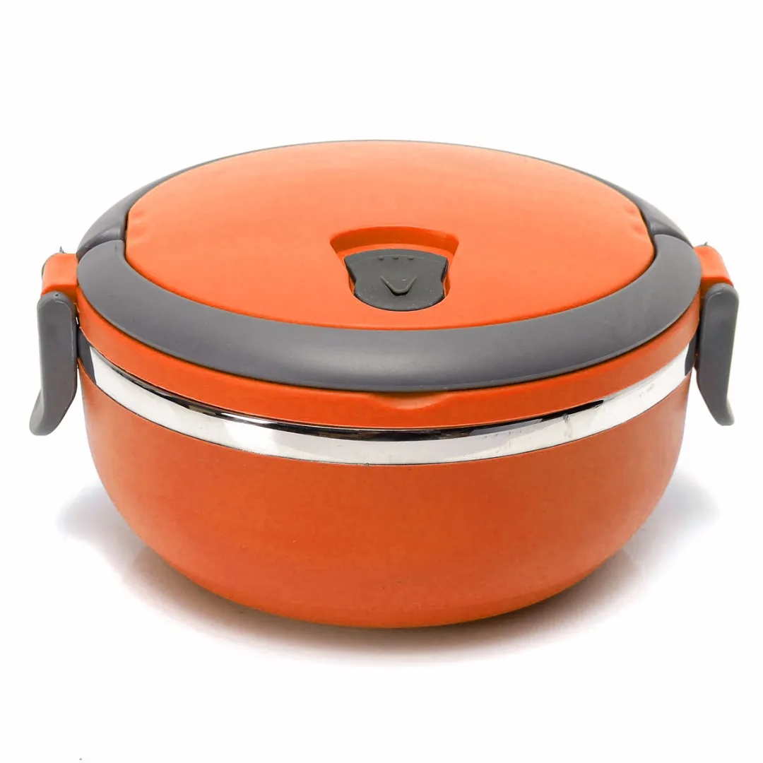 Mayitr Stainless Steel 650ML 1Layer Thermal Insulated Lunch Box Bento Food Container Ecofriendly Picnic Food Box 3 Colors