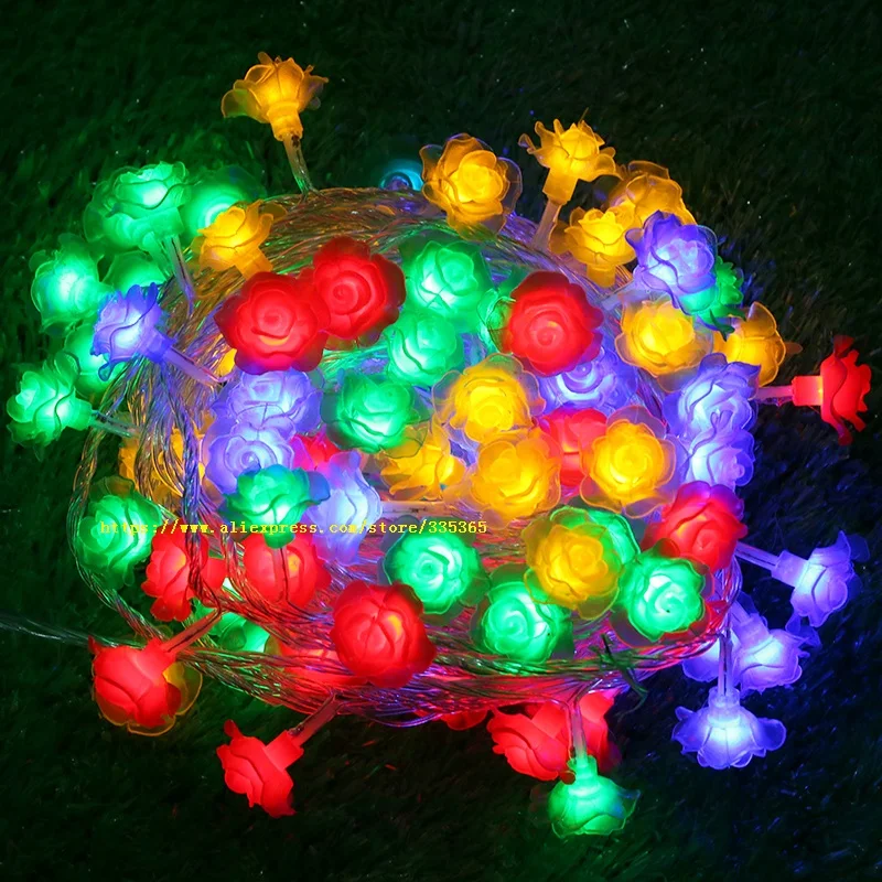10 Meters 7.5v Dc Rose Flower Led Christmas Light With Light Control