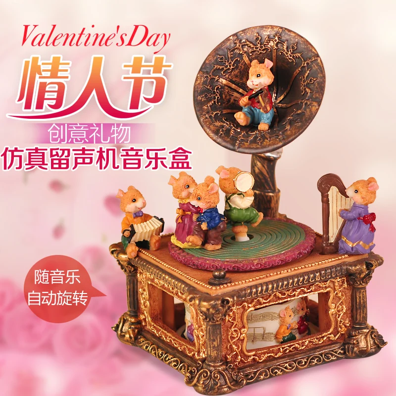 

Creative gift mouse gramophone music box music box to send girls girlfriend girlfriends practical birthday gift