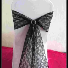 Эластичные кружевные с кушаком стулья декоративные пряжа декоративные Бант Цветок кружевные ленты кружевная лента для стула 5 цветов 200 шт/партия DHL