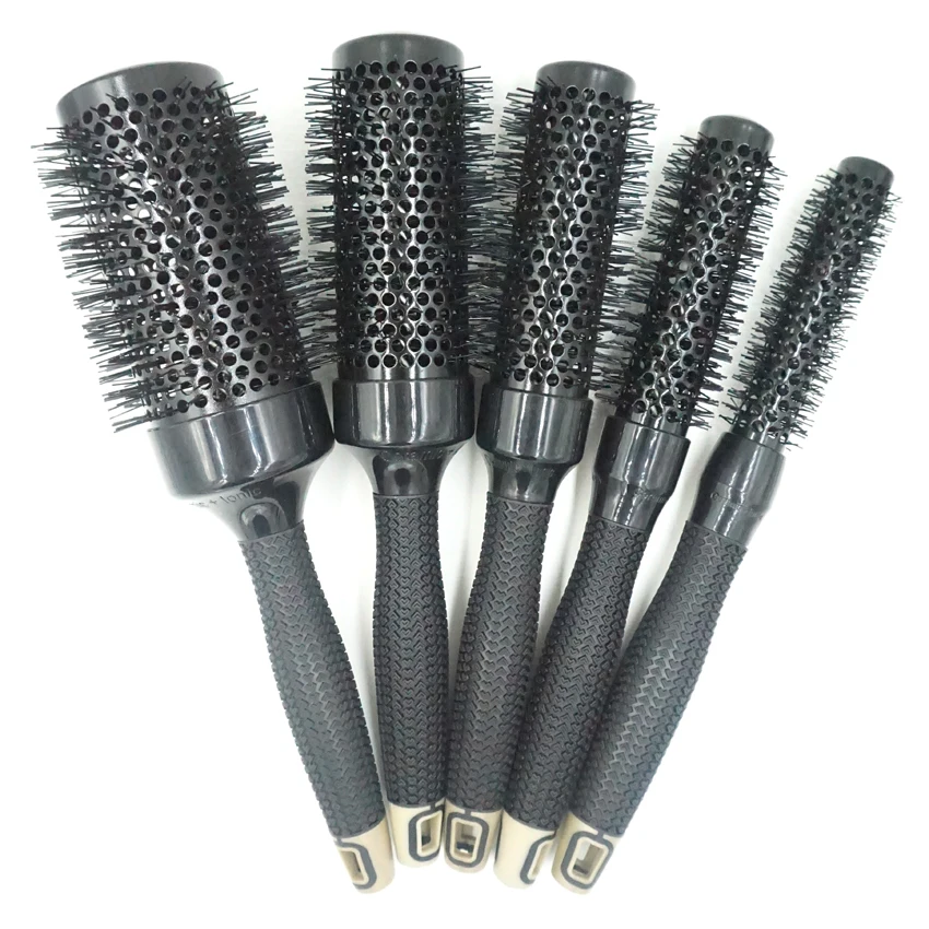 

Ceramic Coated Nano Technology Ionic Hair Round Brush 5 Sizes Hair Ceramic Brush For Hairdrssing Salon Blowdry Hairdressing Comb