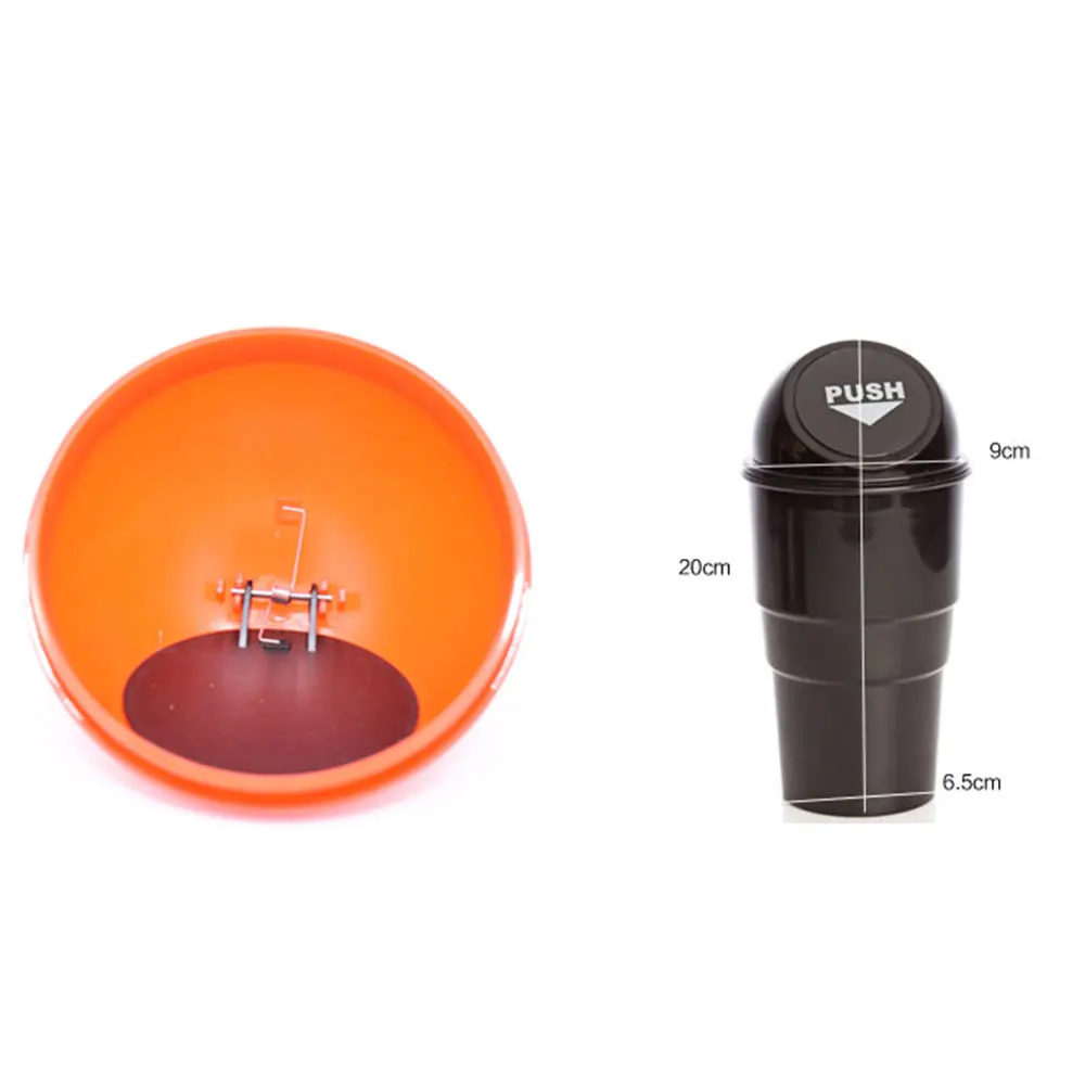 Vehemo Self-Slip Flip Detachable Car Trash Can Car Can Bin Mini Storage