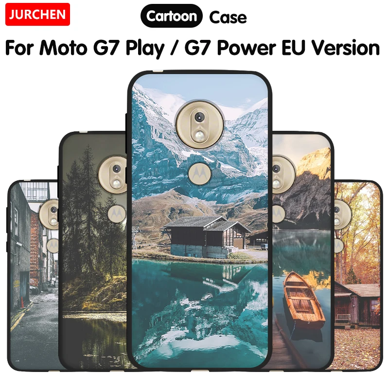 

JURCHEN For Motorola Moto G7 Power Play European Version Case Soft Silicone Cover For Moto G7 Power EU For Moto G7 Play EU Case