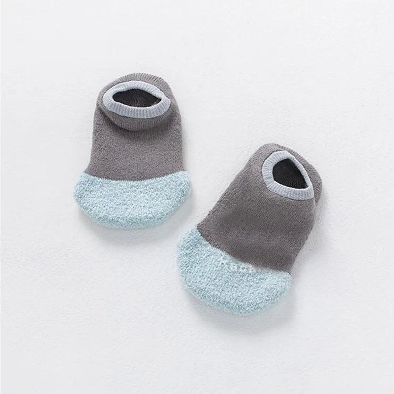 Зимние теплые хлопковые носки на крестины для маленьких мальчиков и девочек детские вязаные носки толстые махровые носки для новорожденных 0-24 месяцев