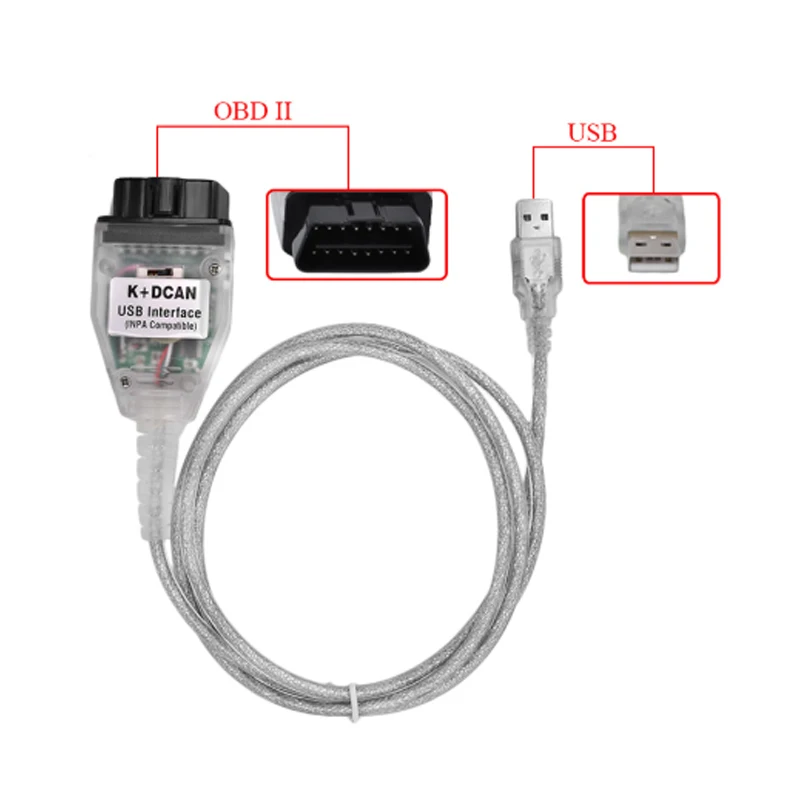 OBD2 для BMW INPA K+ CAN K CAN INPA с чипом FT232RL с переключателем для BMW INPA K DCAN USB интерфейсный кабель с 20PIN для BMW