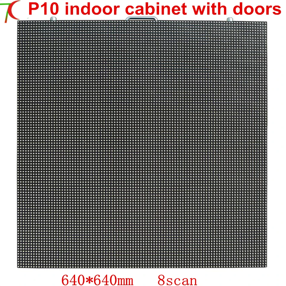 

640*640mm 8scan P10 full color iron cabinet with doors for rental led display