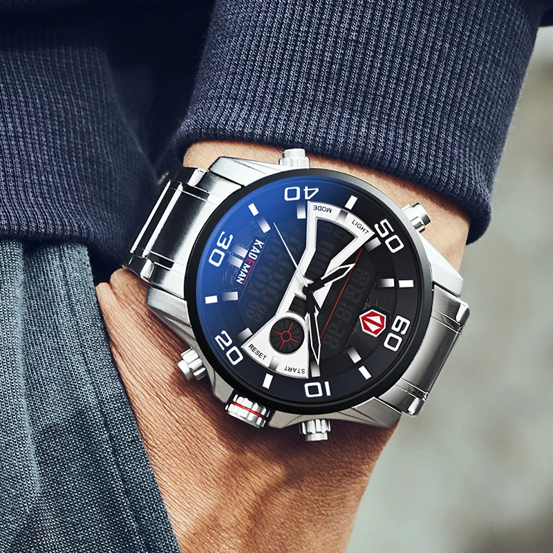 Günstig KADEMAN Mode Sport Uhr Männer Quarz Digital Herren Uhren Top Brand Luxus Wasserdicht Armee Military 2019 Voller Stahl Armbanduhr