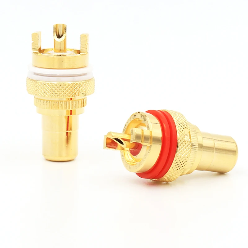 

Free shipping HIGH PERFOMACNE GOLD PLATE RCA FEMALE CONNECTOR CHASSIS