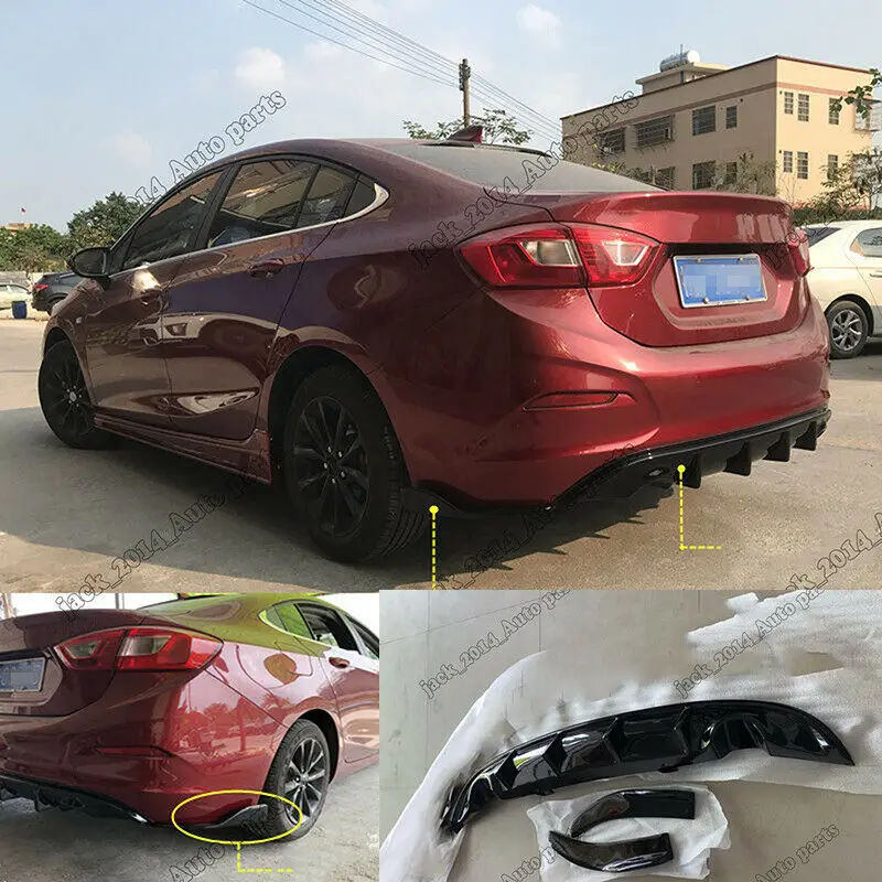 

Unpainted ABS Rear Bumper Diffuser Lip Spoiler Fit for Chevrolet Cruze 2017-2018