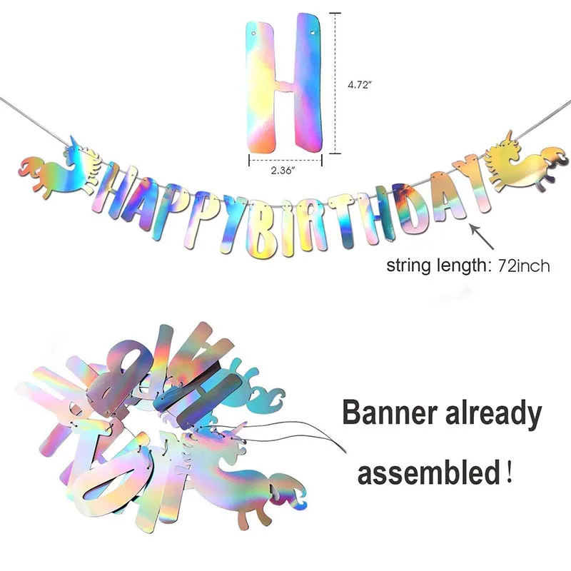 Unicorn Party Hanging Spiral Swirl Decorations Unicornio Ornaments Kids Girls Baby Shower 1st Birthday Party Supplies