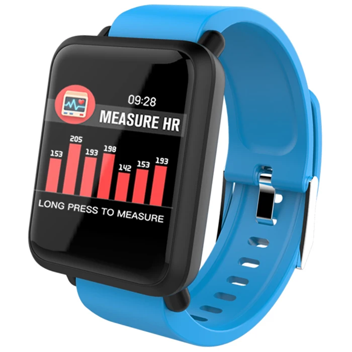 Blue M28 1,3 дюймов Smartband Bluetooth 4,0 умный браслет с контролем сердечного ритма функции кислорода в крови умные часы - Цвет: Blue
