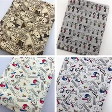 Хлопковое трикотажное платье из хлопка и лайкры с рисунком собаки из мультфильма «сделай сам», футболка для мальчика с шитьем, 100x160 см