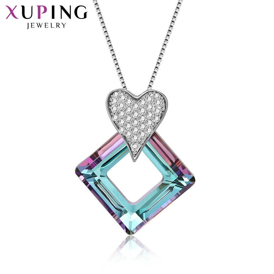 Xuping ювелирные изделия мода квадратный кулон кристаллы от Swarovski Красочные Изысканный Бесплатный подарок упаковка для девочек женщин S139-30353