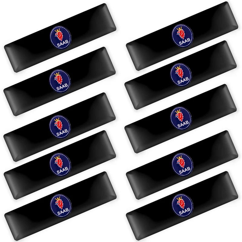 

2019 10pcs New Car styling Car 3D Sticker Carbon fiber decoration case For Saab 93 95 Saab 9-3 9-5 900 9000 Car decoration