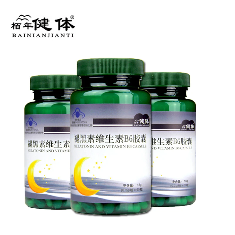 

3Pcs/Set Melatonin Vitamin B6 Supports Restful Sleep ml Melatonin Help improve sleep Deep Sleep nighttime sleep aid