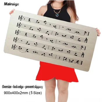 

Mairuige Shop White Music Notes Print Gaming Mousepad Computer Optical Speed Play Mats Soft Rubber Mousepad LOL for Csgo Gamer