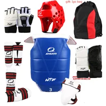 Набор защитного снаряжения для тхэквондо WTF, защита для рук, груди, голень, рука, защита паха, шлем, 8 шт., для детей и взрослых, тхэквондо, комплект для занятий каратэ