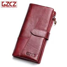 GZCZ для женщин кошелек органайзер для женщин кожаный женский чехол телефон карман сумки пояса из натуральной кожи Carteira