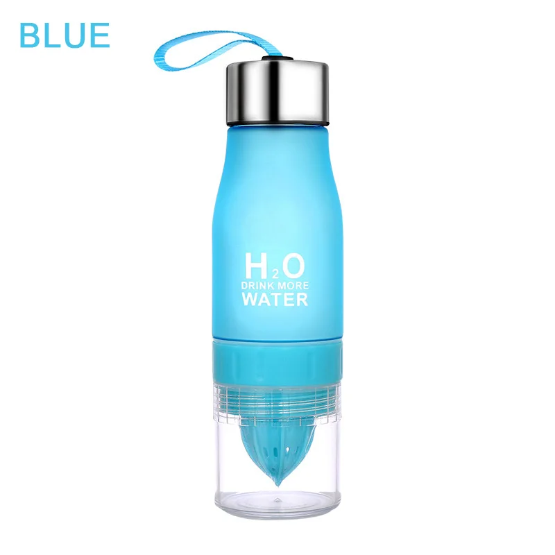 BLUE Пластиковая бутылка для фруктовой воды, фруктовый настой, детский напиток, Спортивная бутылка для сока, лимона, портативный чайник, Прямая поставка - Цвет: BLUE