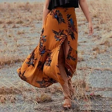 Летние юбки с принтом для женщин, модная юбка с пуговицами, необычная юбка для отдыха, винтажные юбки с высокой талией для женщин