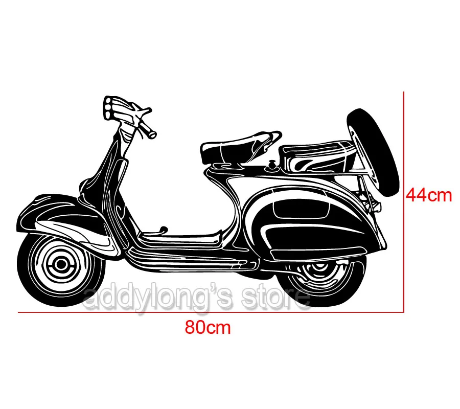 Наклейка на стену для скутера lambretta mod спальня мотоцикл decallarge Искусство Винил