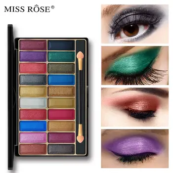 

20 Colors Eyeshadow Palette Makeup Pigments Waterproof Long-lasting Shimmer Glitter Eye Shadow Cosmetic with Brush Makeup Set